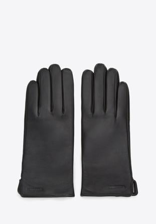 Mănuși de damă din piele netedă, negru, 44-6A-003-1-L, Fotografie 1
