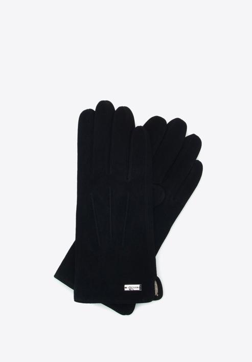 Mănuși de damă din velur, negru, 44-6A-017-4-M, Fotografie 1