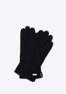 Mănuși de damă din velur, negru, 44-6A-017-3-L, Fotografie 1