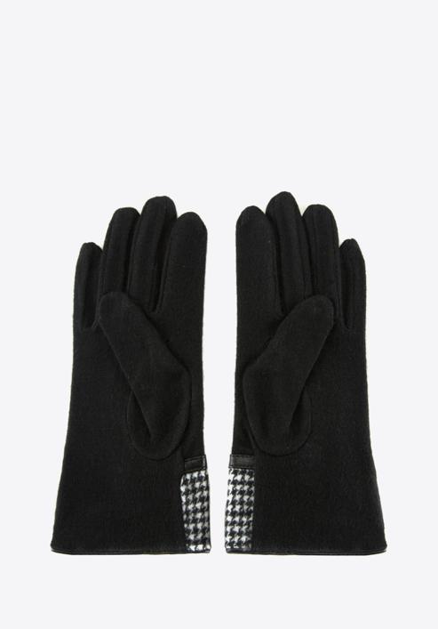 Mănuși de damă pied-de-poule, negru, 47-6-103-1-U, Fotografie 2