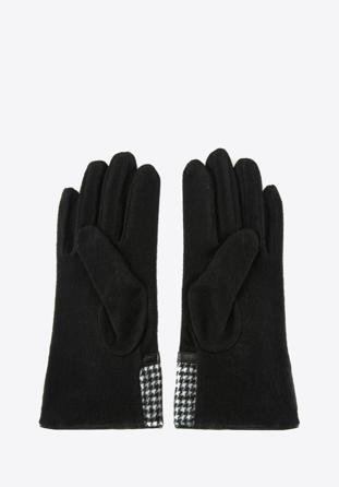 Mănuși de damă pied-de-poule, negru, 47-6-103-1-U, Fotografie 1