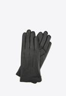 Mănuși de piele de damă cu cusături verticale, negru, 39-6L-202-1-V, Fotografie 1