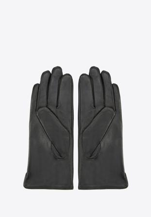 Mănuși de piele de damă cu cusături verticale, negru, 39-6L-202-1-M, Fotografie 1