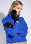 Mănuși de piele de damă cu decupaj, negru, 39-6L-213-1-V, Fotografie 16