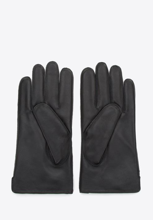Mănuși de piele pentru bărbați cu creponări, negru, 44-6A-002-1-XS, Fotografie 3