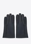 Mănuși de piele pentru bărbați cu cusături decorative, negru, 39-6A-018-1-S, Fotografie 3