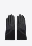 Mănuși de piele simple de damă, negru, 39-6-647-1-L, Fotografie 3