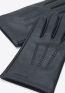 Mănuși din piele cu cusături pentru bărbați, negru, 39-6A-001-1-XS, Fotografie 4