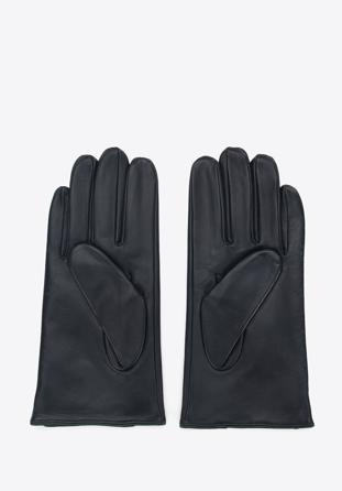 Mănuși pentru bărbați din piele, clasice, negru, 39-6A-019-1-S, Fotografie 1