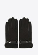 Mănuși pentru bărbați din piele matlasată, negru, 39-6-951-1-S, Fotografie 3