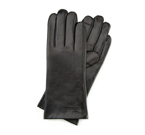 Mănuși de damă elegante din piele, negru, 39-6L-901-1-S, Fotografie 1