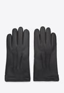 Mănuși de piele pentru bărbați cu creponări, negru, 44-6A-002-1-M, Fotografie 2