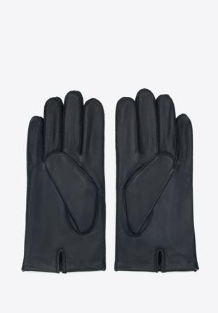 Mănuși de piele pentru bărbați cu cusături decorative, negru, 39-6A-018-1-M, Fotografie 1