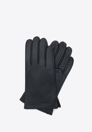 Mănuși pentru bărbați din piele, clasice, negru, 39-6A-019-1-M, Fotografie 1