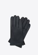 Mănuși pentru bărbați din piele, clasice, negru, 39-6A-019-1-S, Fotografie 1