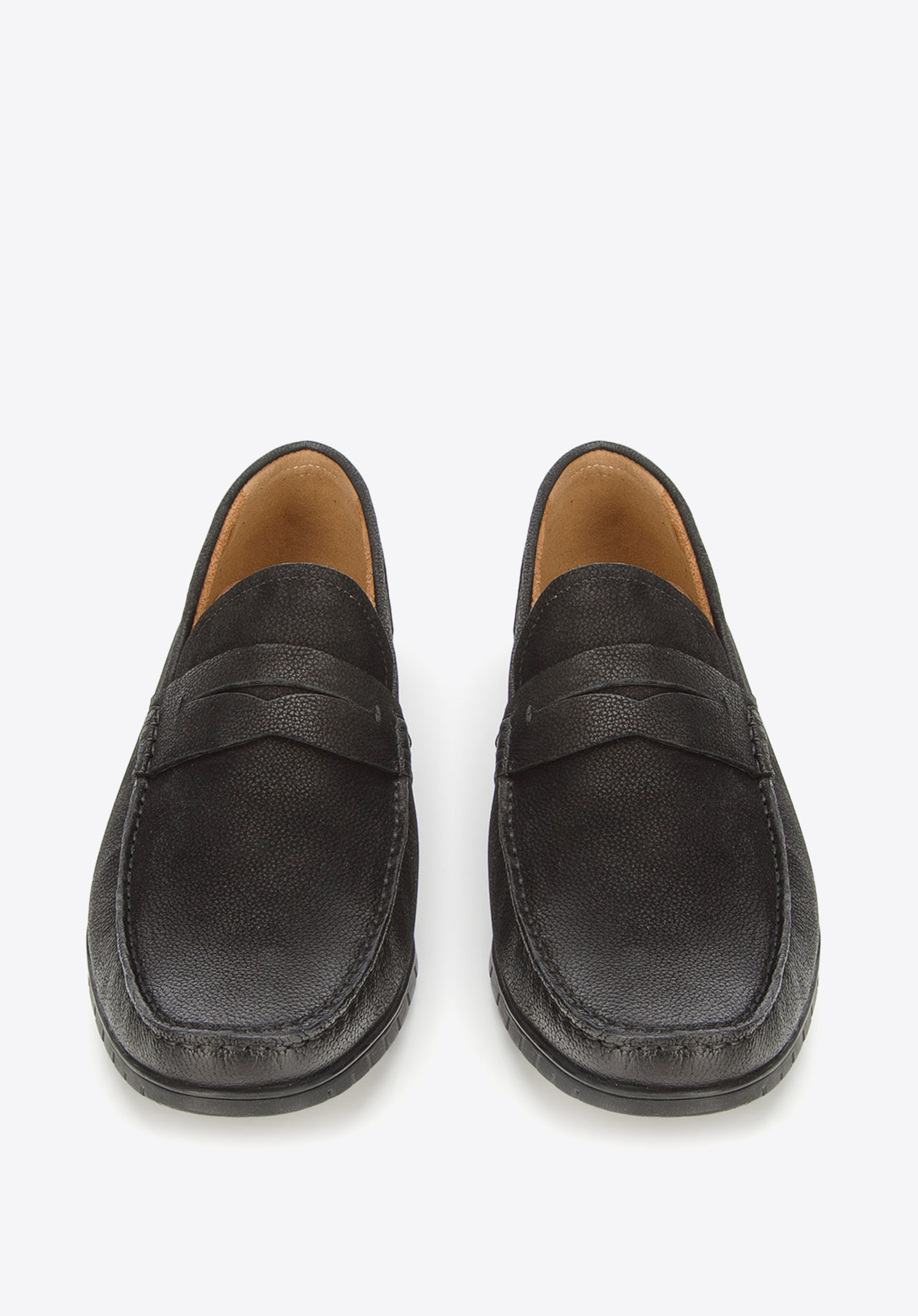 Mocasini din nubuc pentru barbati cu talpa flexibila, negru, 92-M-513-1-39, Fotografie 1