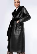 Palton de damă reversibil cu cordon, negru, 97-9W-004-1-L, Fotografie 1