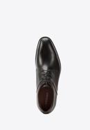 Pantofi bărbătești derby din piele, cu ștanțare pe călcâi, negru, 94-M-907-1-40, Fotografie 4