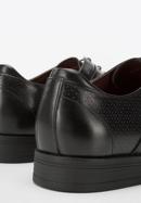 Pantofi bărbătești derby din piele, cu ștanțare pe călcâi, negru, 94-M-907-1-40, Fotografie 8