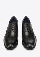 Pantofi bărbătești din piele cu cusături, negru, 94-M-514-1-43, Fotografie 3