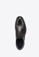 Pantofi bărbătești din piele cu cusături, negru, 94-M-514-1-43, Fotografie 4
