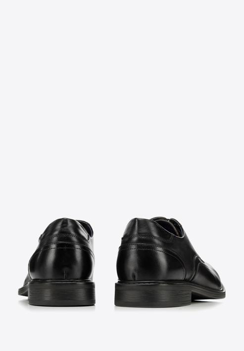 Pantofi bărbătești din piele cu cusături, negru, 94-M-514-1-40, Fotografie 5