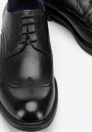 Pantofi bărbătești din piele cu cusături, negru, 94-M-514-1-43, Fotografie 7