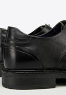 Pantofi bărbătești din piele cu cusături, negru, 94-M-514-1-43, Fotografie 9