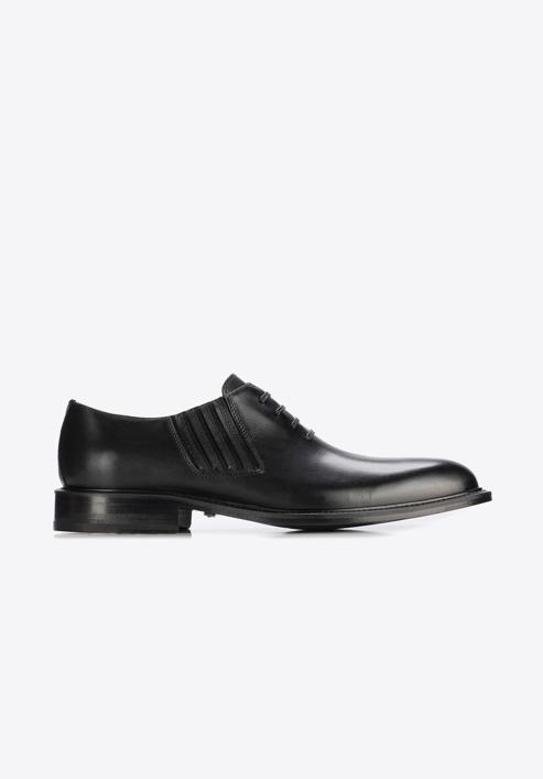 Pantofi bărbătești Oxford din piele, slip-on, negru, BM-B-590-1-39, Fotografie 2