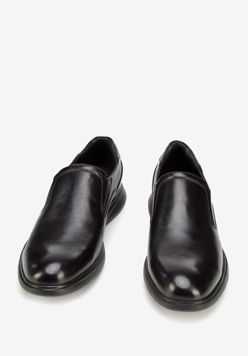 Pantofi bărbătești slip-on din piele netedă, negru, 94-M-507-5-44, Fotografie 2