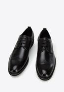 Pantofi barbați Brogue din piele cu talpă ușoară, negru, 96-M-501-5-42, Fotografie 3
