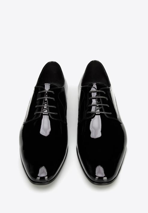 Pantofi bărbați Derby clasic pentru din piele lăcuită, negru, 96-M-502-1-41, Fotografie 2