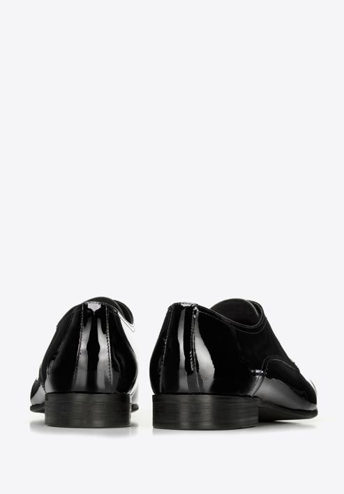 Pantofi bărbați Derby clasic pentru din piele lăcuită, negru, 96-M-502-N-42, Fotografie 4
