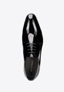 Pantofi bărbați Derby clasic pentru din piele lăcuită, negru, 96-M-502-N-43, Fotografie 5
