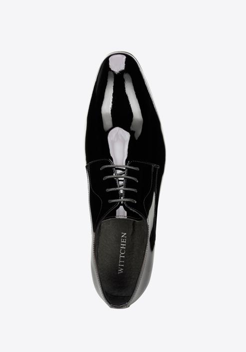Pantofi bărbați Derby clasic pentru din piele lăcuită, negru, 96-M-502-1-41, Fotografie 5