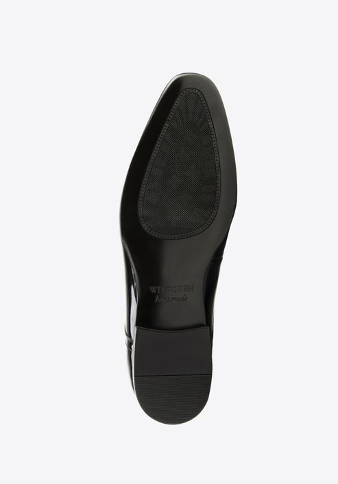 Pantofi bărbați Derby clasic pentru din piele lăcuită, negru, 96-M-502-1-41, Fotografie 6