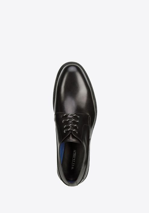 Pantofi barbați Derby din piele cu talpă groasă, negru, 96-M-500-1-41, Fotografie 4