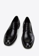 Pantofi bărbați din piele cu perforații, negru, 96-M-506-1-42, Fotografie 3