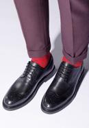 Pantofi bărbați din piele cu talpă groasă, negru, 95-M-702-4-42, Fotografie 15