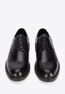 Pantofi bărbați din piele cu talpă groasă, negru, 95-M-702-5-40, Fotografie 3