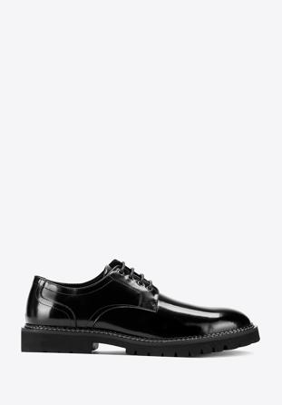 Pantofi bărbați din piele lăcuită, negru, 97-M-504-1-44, Fotografie 1