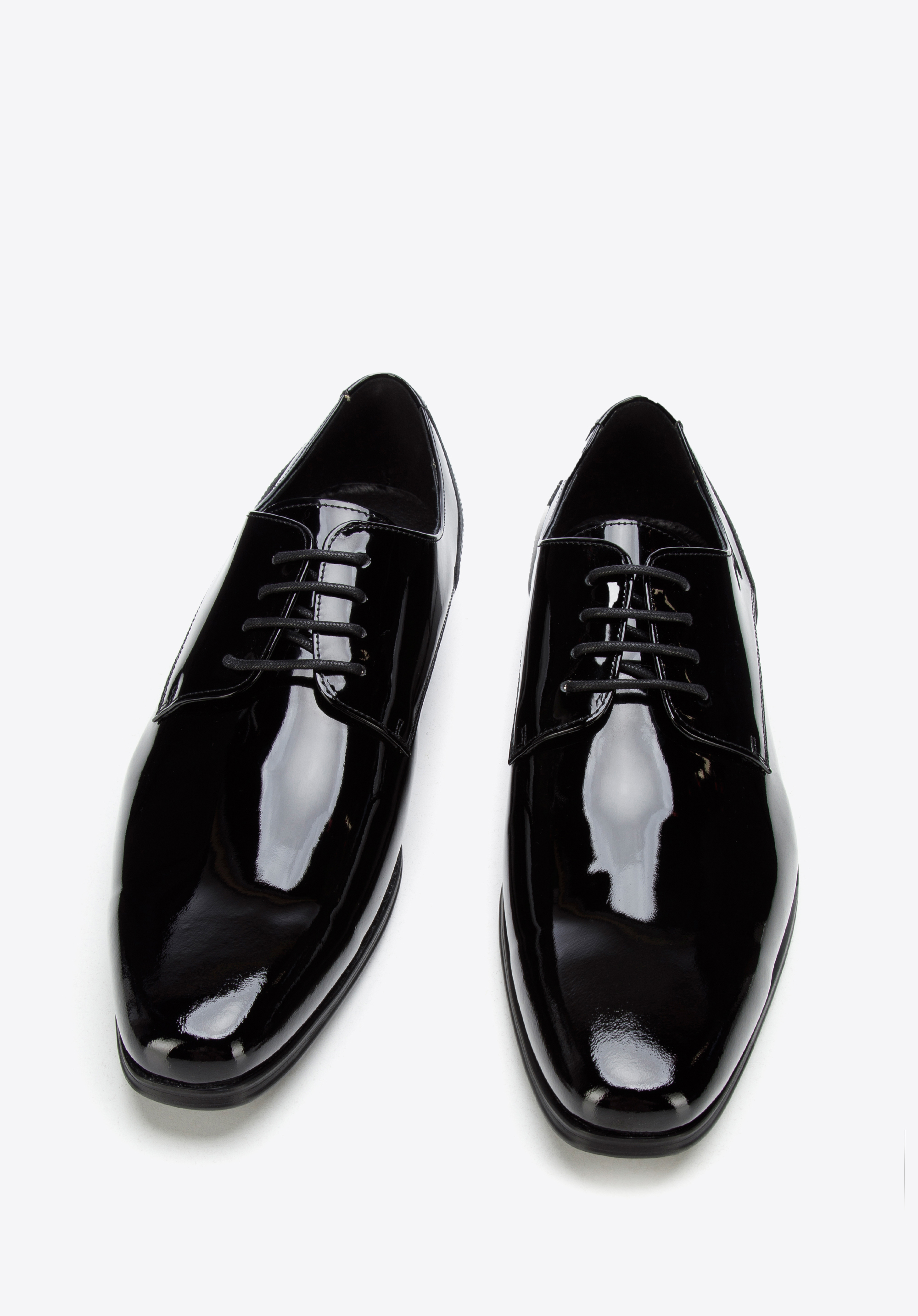 Men"s Derby lăcuit straight, negru, 96-M-519-1G-44, Fotografie 1