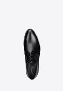 Pantofi bărbătești Derby din piele cu perforații fine, negru, 90-M-602-1-44, Fotografie 5