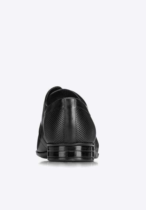Pantofi bărbătești Derby din piele cu perforații fine, negru, 90-M-602-1-44, Fotografie 6