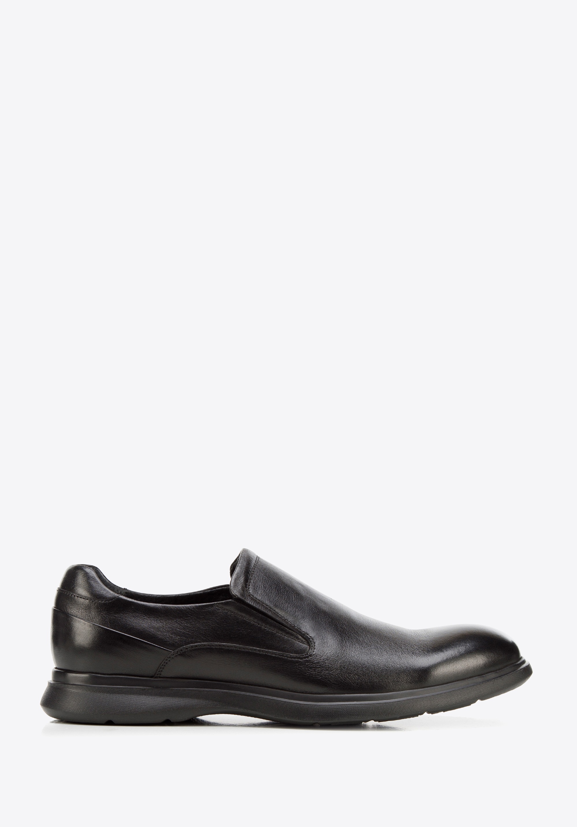 Pantofi bărbătești slip-on din piele netedă, negru, 94-M-507-1-40, Fotografie 1