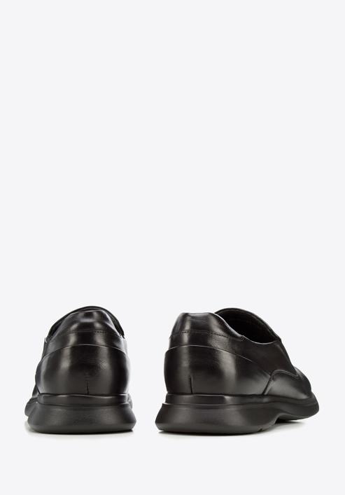Pantofi bărbătești slip-on din piele netedă, negru, 94-M-507-5-42, Fotografie 5