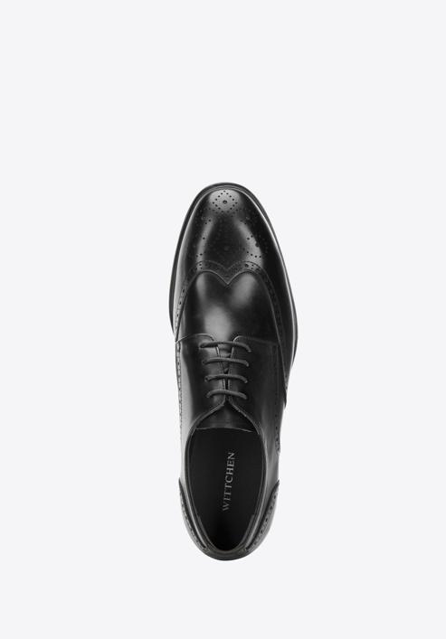 Pantofi brogues din piele pentru bărbați, negru, 94-M-906-1-40, Fotografie 4