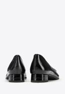 Pantofi clasici din piele întoarsă cu cataramă geometrică, negru, 97-D-109-1-40, Fotografie 4