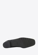 Pantofi clasici din piele întoarsă cu cataramă geometrică, negru, 97-D-109-1-37_5, Fotografie 6
