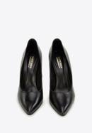 Pantofi cu tocuri clasice din piele, negru, BD-B-801-P-38, Fotografie 2